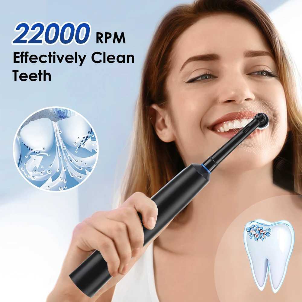 Rotary Rechargeable Electric Toothbrush 5 Mode Rotating Sonic Toothbrushes For Adult Teeth Cleaner Whitener 4/8 Soft Brush Heads C251121