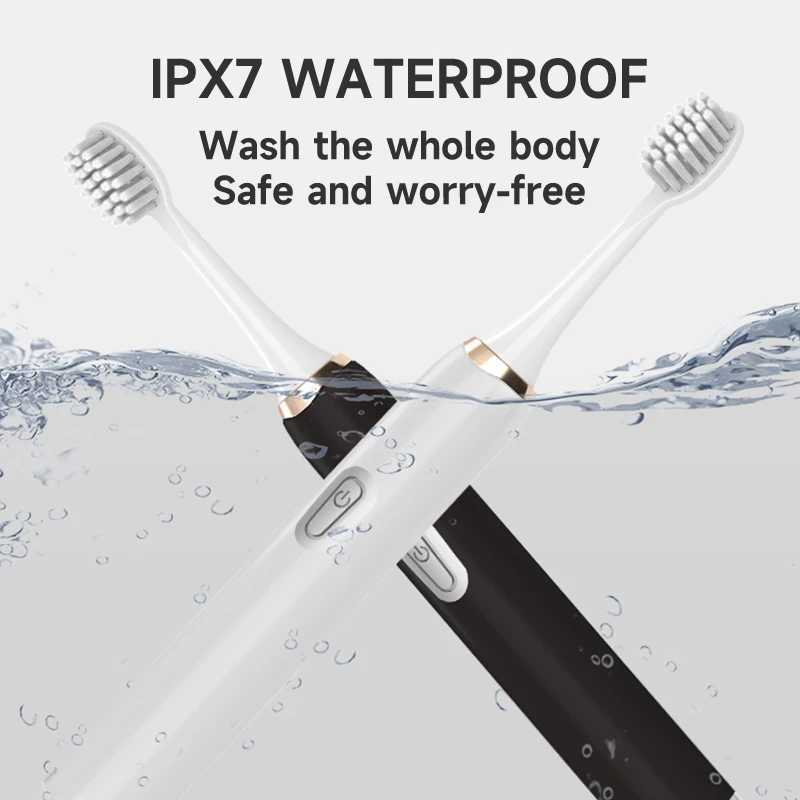 5 brush head electric toothbrush portable battery powered waterproof rating IPX7 oral care C251121