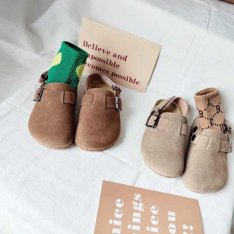 Childrens Fleece Elastic Clogs Baby Boys Girls Plush SlipperPrewalker Winter Warm Soft Sole ShoesAnti-Slippery FootwearW251121