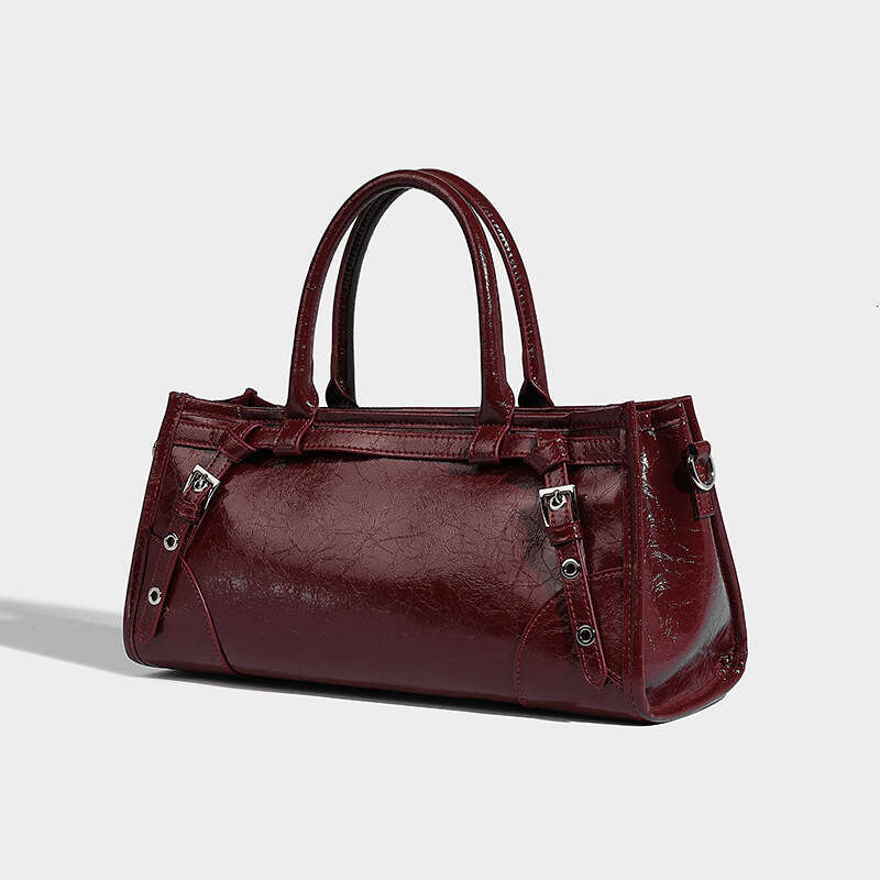 Women's Bags designer Gentle minimalist oil wax microfiber leather women's handbag with a high-end feel crossbody autumn and winter lock rec