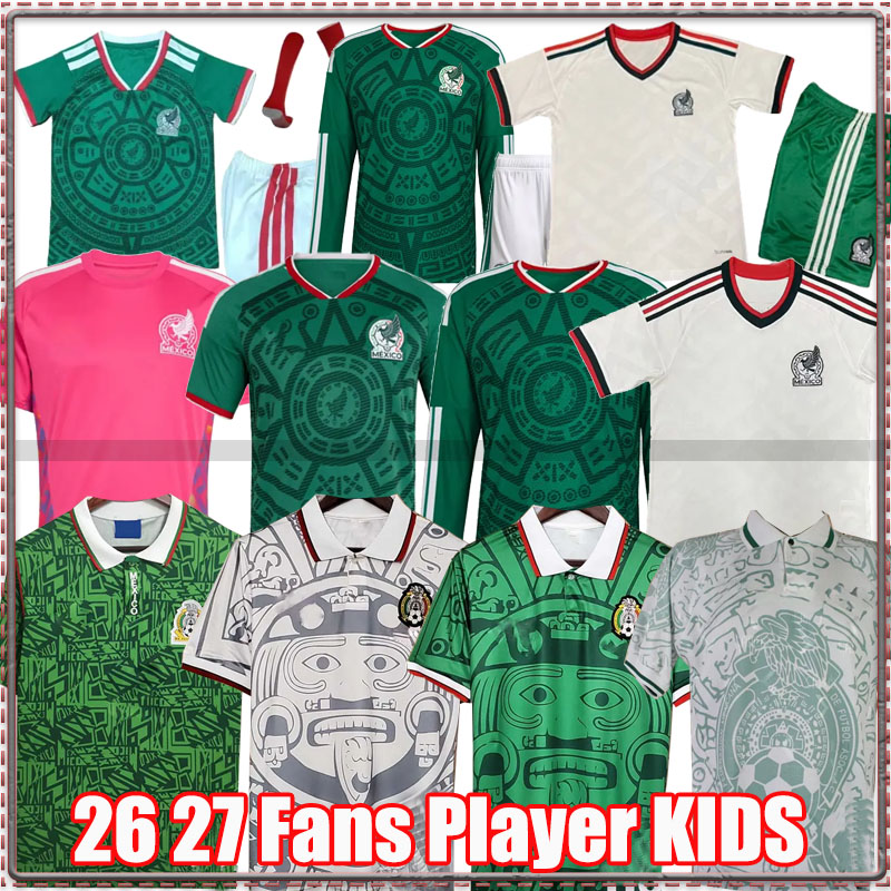 Mexico jersey 2026 World Cup Home away Player Fans Kit soccer jerseys A. VEGA C. HUERTA L. ROMO RAUL football shirts men kids kit set Third goalkeeper