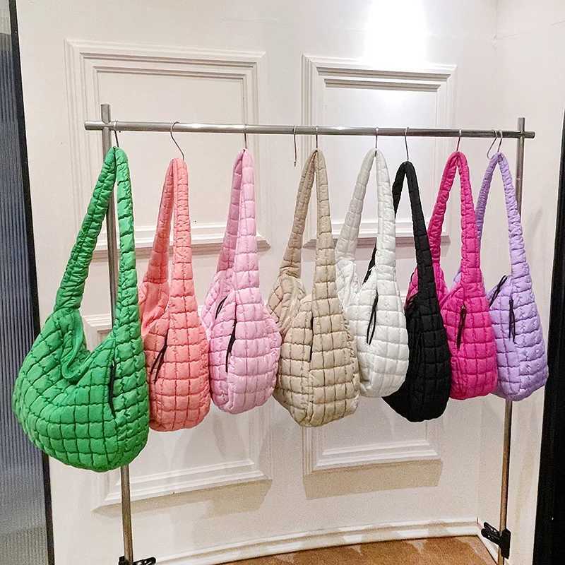 Casual Ruched Hobos Wen Shoder Bags Quilted Padded Crossbody Bag Large Capacity Nyl Puffer Tote Bag Big Shopper Purses Y251121