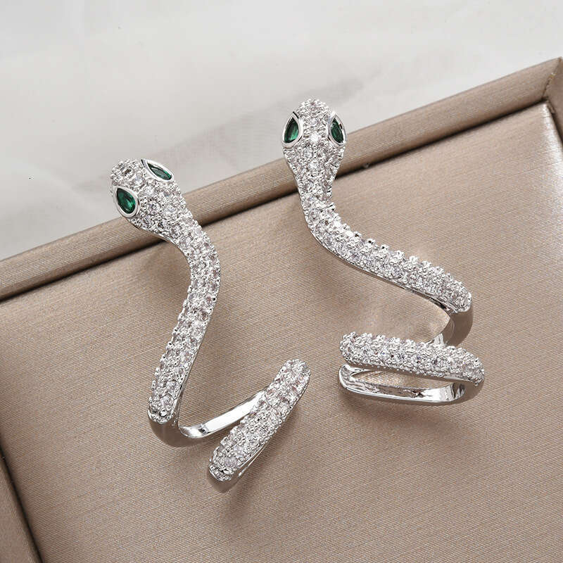 Personalized design, snake-shaped ear bone clip earrings, one-piece, elegant and high-end style, ear clip, simple and cold style ear accessories