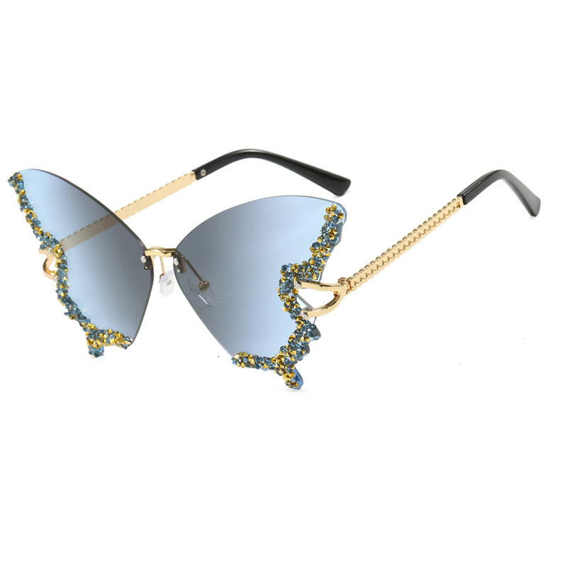 Vintage Round Diamond Sunglasses Rhinestone Shades Eyewear Oval Crystal Punk Sun Glasses Fashion UV400 Protection Glasses 250218