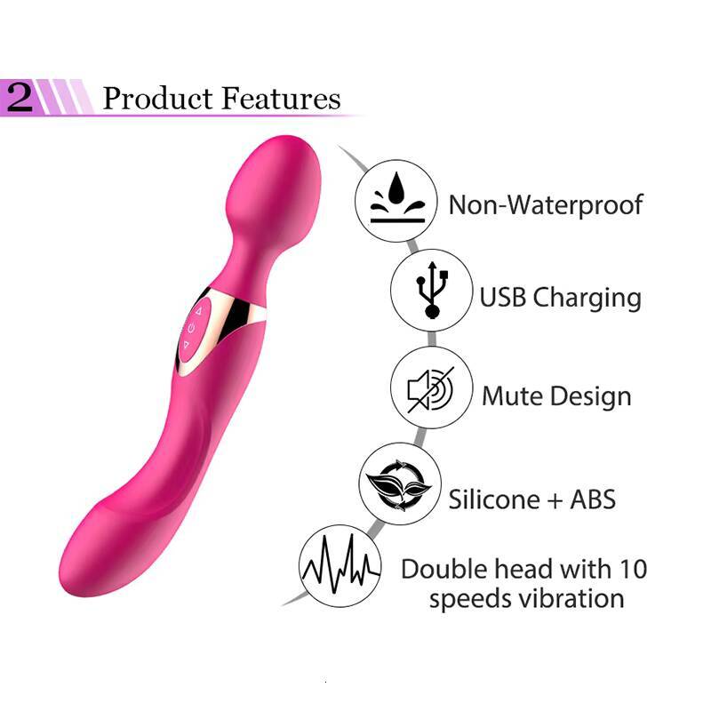 Adult Strong Shock Av Stick Silicone Rechargeable Female Masturbation Clitoris Vibrator Mini Massage Sex Toys Vibrator