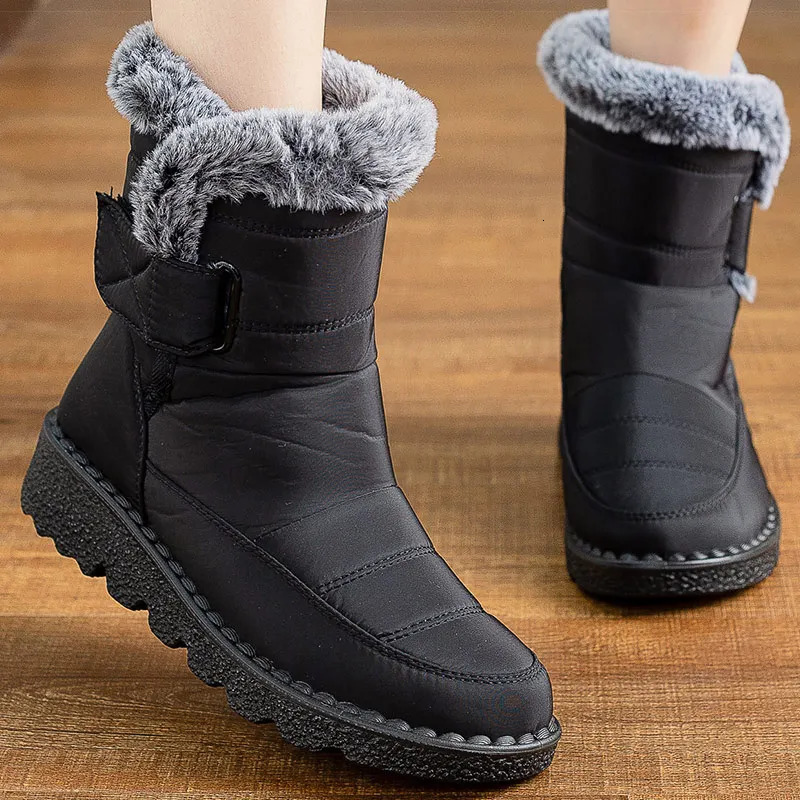 Womens Boots Fashion Winter With Super Warm Fur Botas Mujer Shoes Woman Snow Elegant Heeled 251121