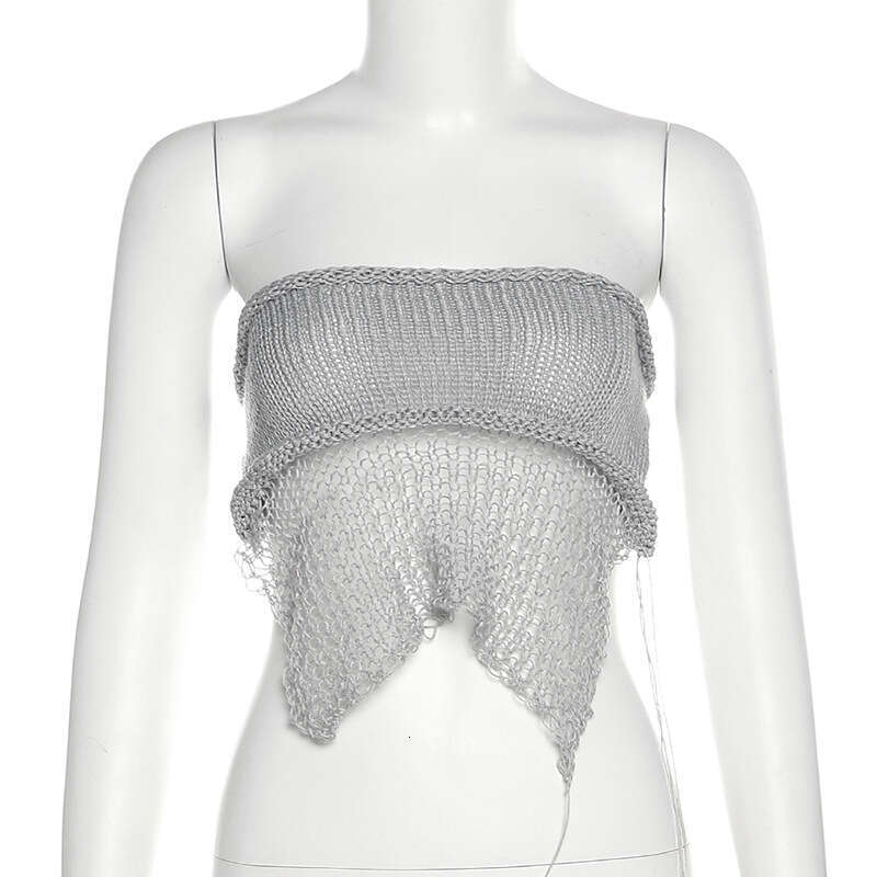 hoodie Women's Wear Feng Spring/Summer Women's New Sexy Wrapped Chest, Lace Up, Open Back Top, Tassel Knitted Skirt Set jacket