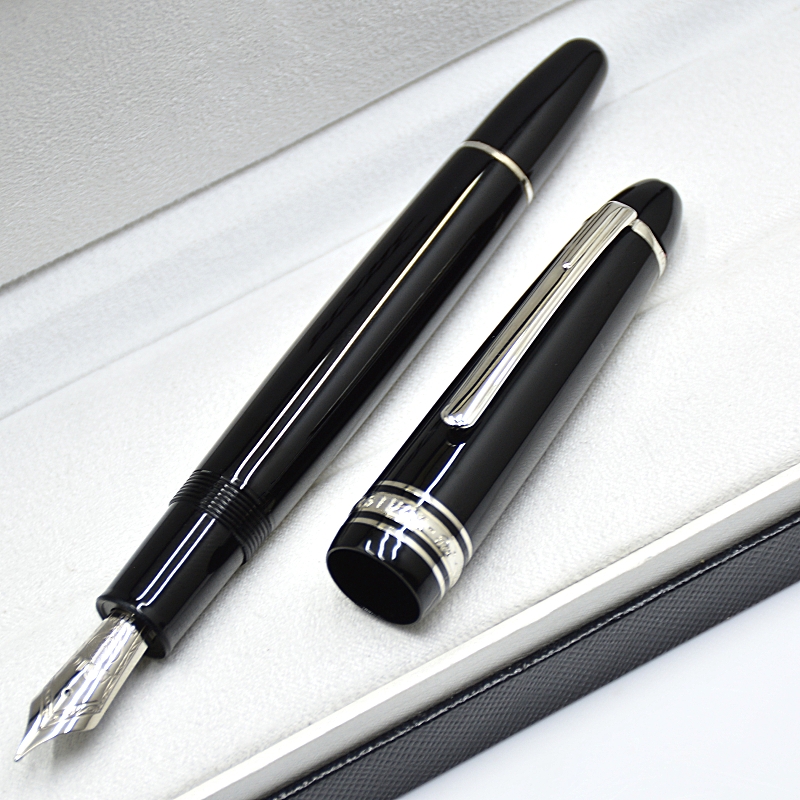 Black Resin Rollerball Pen Classics Monte Nib Office School Writing Ink Fountain Pens With Serial Number