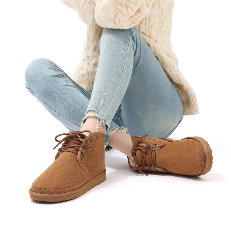 Asgard Winter Snow Boots For Women Outdoor Keep Warm Nonslip Fur Lined Suede Short Lady Cozy Soft Sole Cotton 251031
