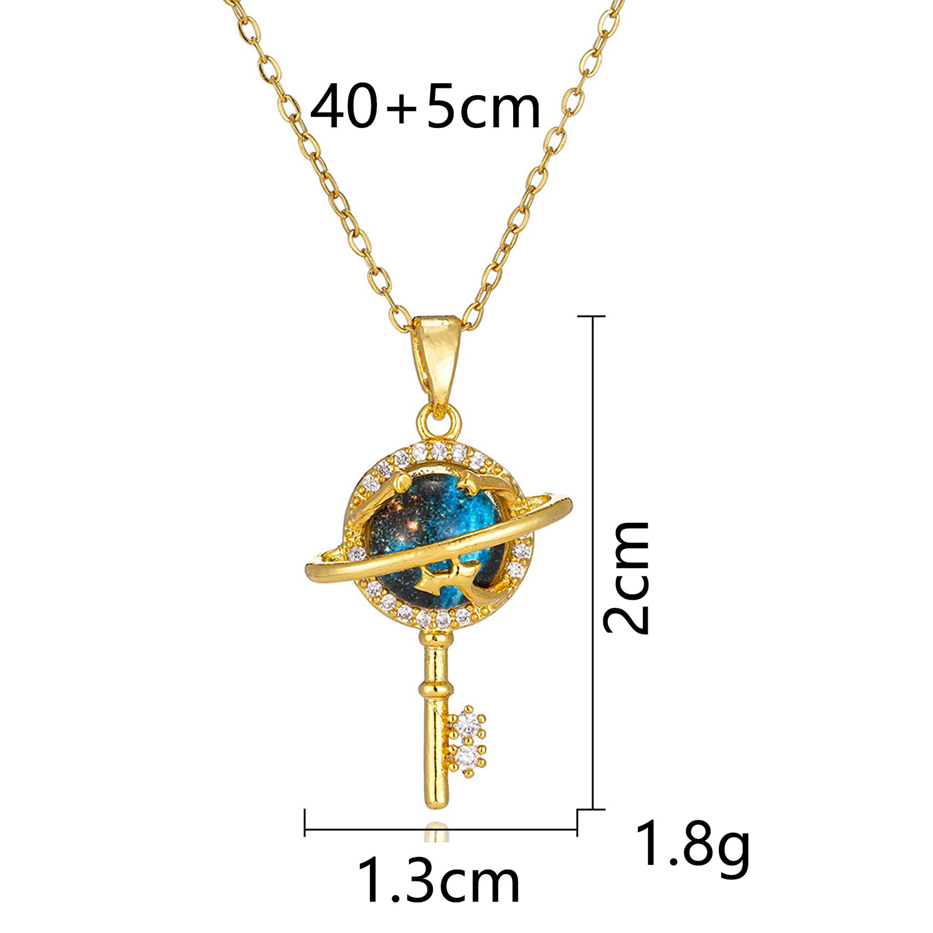 Planet Womens Necklace Versatile High-end Starry Sky 18k Gold Collarbone Chain ins designer necklace for jewelry woman necklace designer for women Y2K - view 6