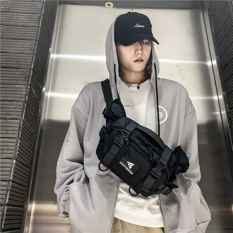Fashion Mtifuncti Sport Hip Hop Punk Crossbody Bag Men Wen Techwear Waterproof Fanny Pack Street Casual Single Shoder Ch Bag Y251121