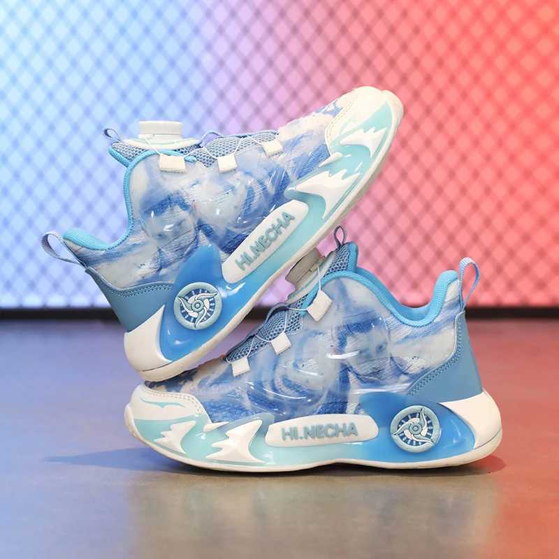 Children Sports Shoes Rotating Buckle Mesh Breathable Casual Outdoor Wear-Resistant Comfortable Flat Sneakers for KidsW251121