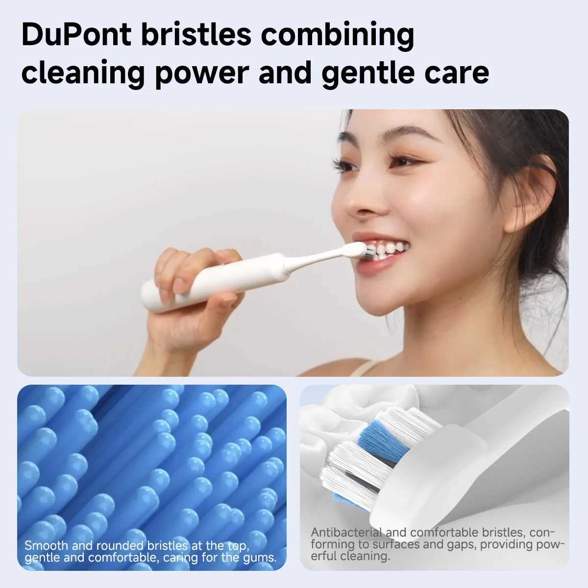 DOCO LAB Sonic Electric Toothbrush 3-gear vibration Mode Smart Whitening Ultrasonic Vibration Teeth Whitening Oral Clean Brush C251121