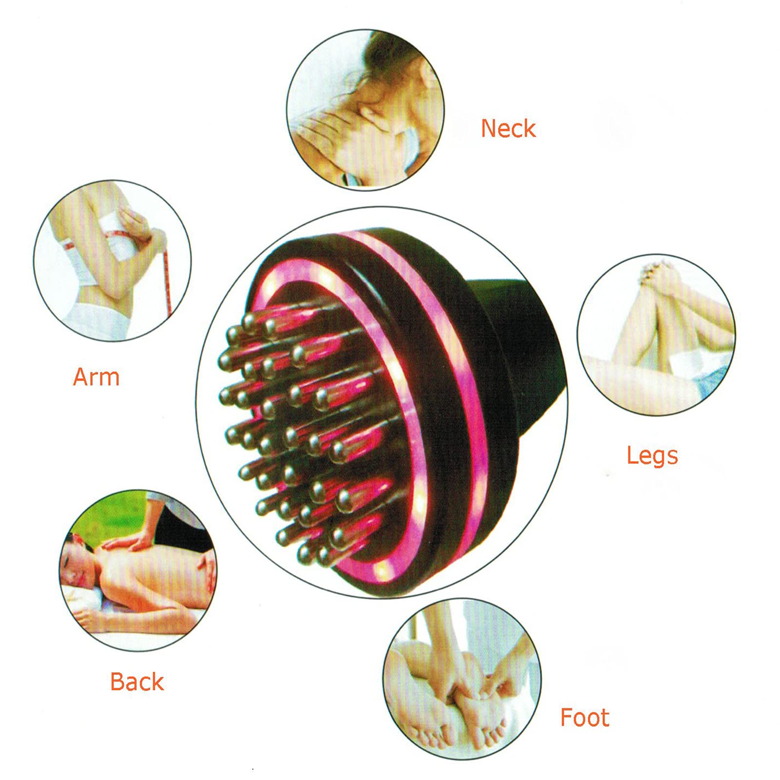 Elitzia Body Shaping Machine,back pain relief Vibrating Brush Massage Hot Wave Warm Beauty Machine ET90