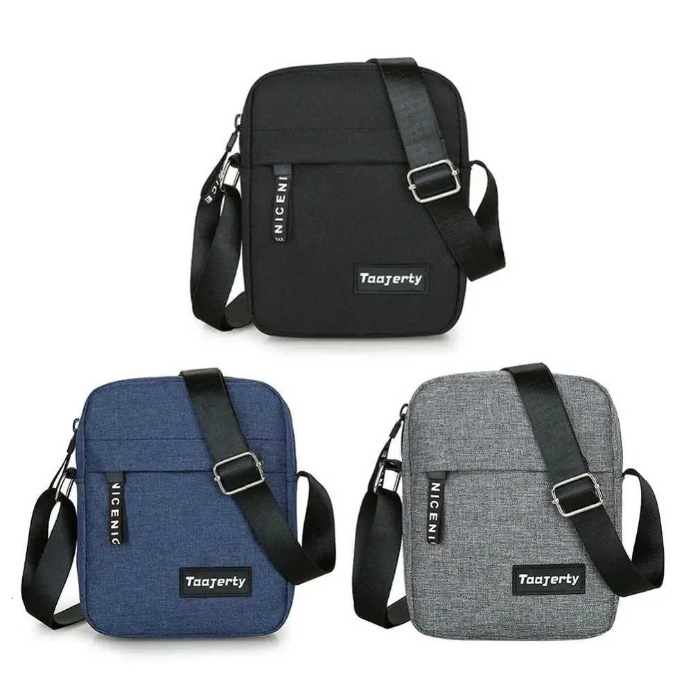portable Nylon Shoulder Bag Solid Color Casual and Fashionable Crossbody Bag Business Retro Bag Men Hand BagT251121