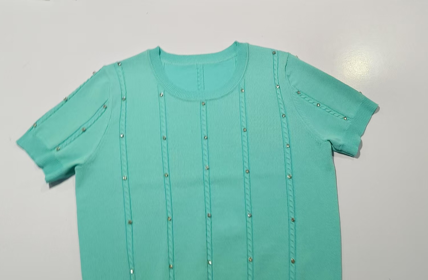 Women's custom-made diamond round neck clothes Support customized styles with complete options