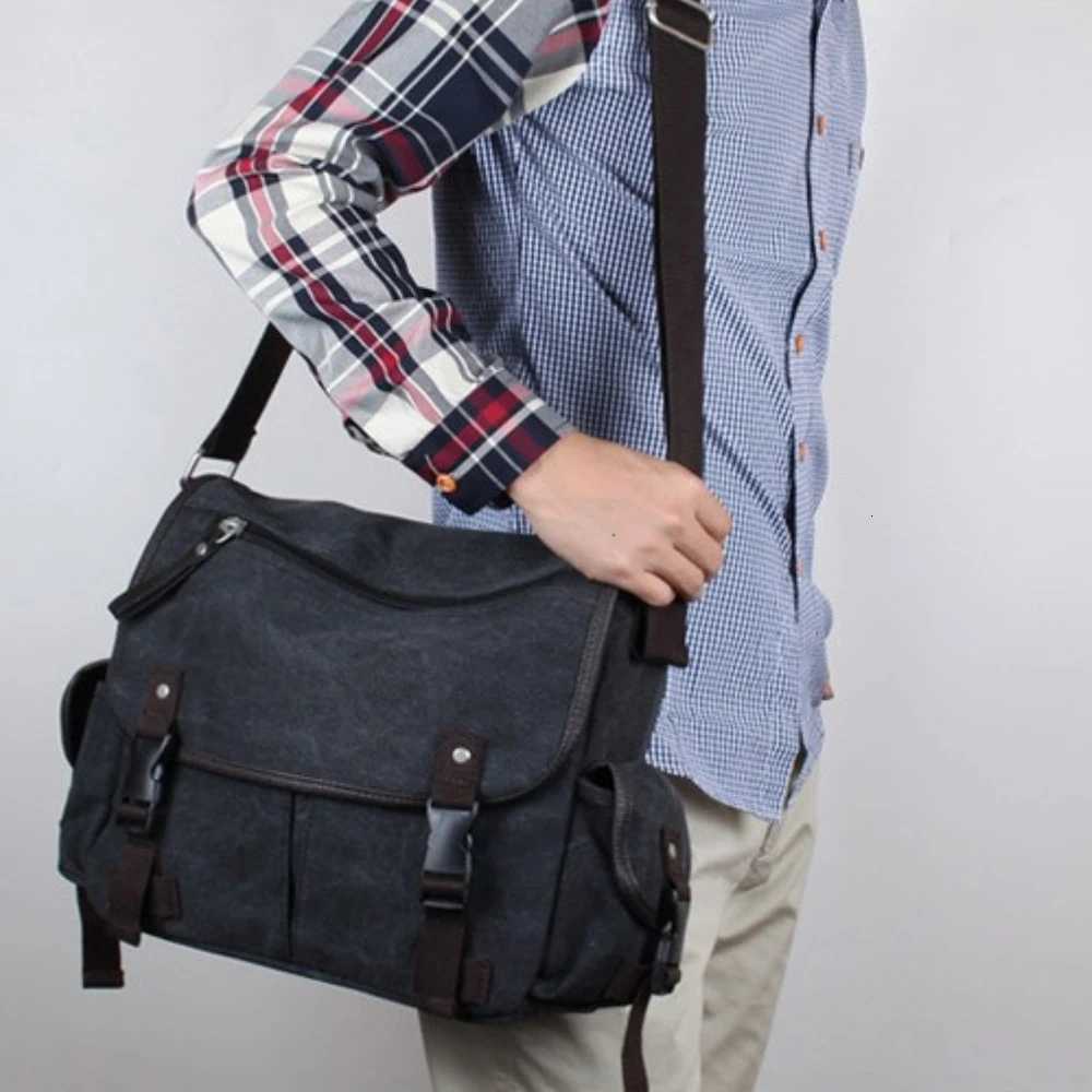 Fashion Classic Men Shoder Bag Mens New Canvas Messenger Bag Outdoor Leisure Travel Mti Pockets Sahel Handbags Mens Designer Bag Y251121