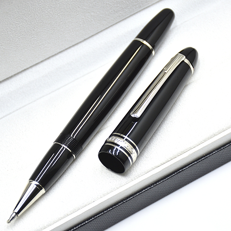 Black Resin Rollerball Pen Classics Monte Nib Office School Writing Ink Fountain Pens With Serial Number