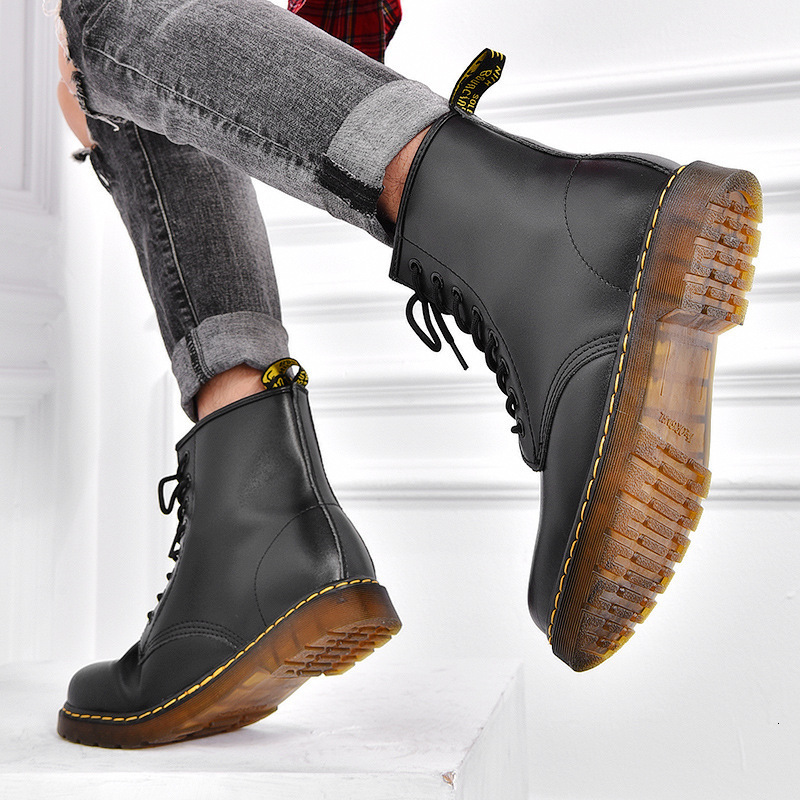2025 new designer fashion casual couple plus size high top Martin boots men's shoes