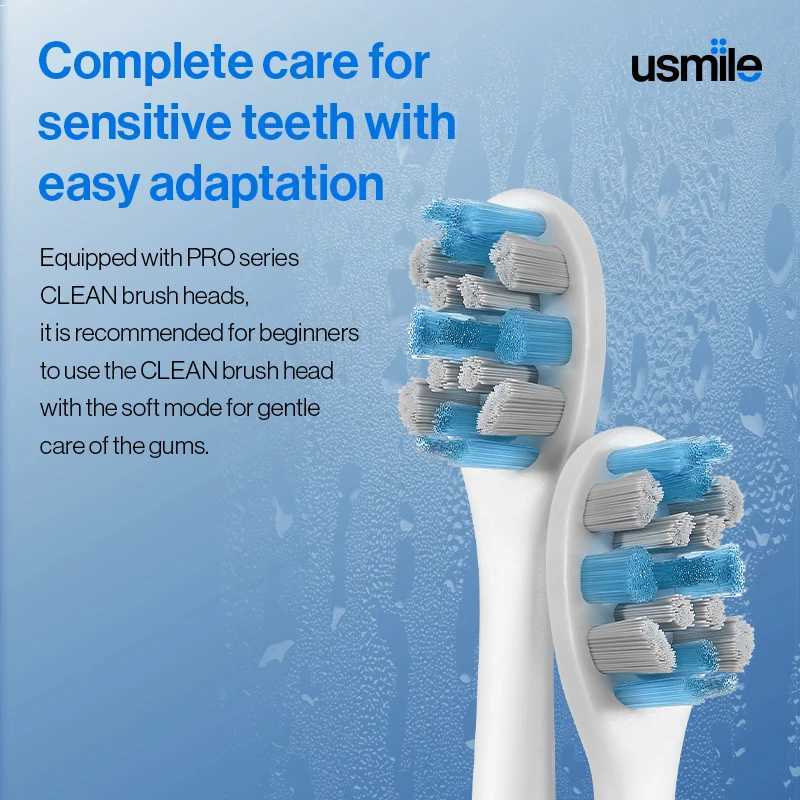 USMILE P1 Electric Toothbrush Rotary Cleaning Teeth Brush Waterproof With Timer Rechargeable with 6 Head C251121