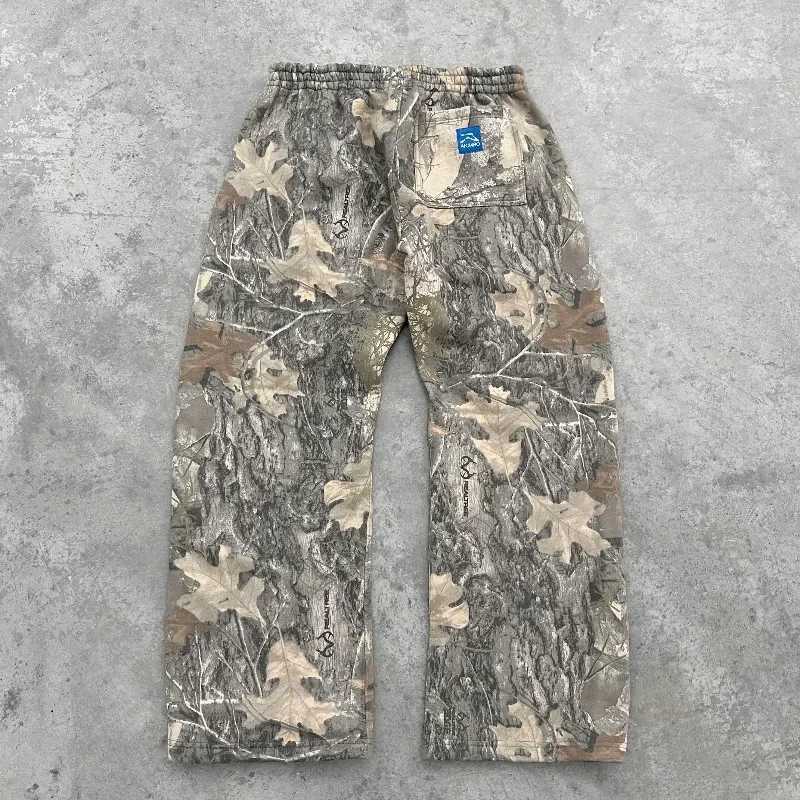 Y2K Retro Sweatpants Camo Pattern Print Streetwear Mens Harajuku Street Hip Hop Unisex Casual Camo Loose Pants X250625
