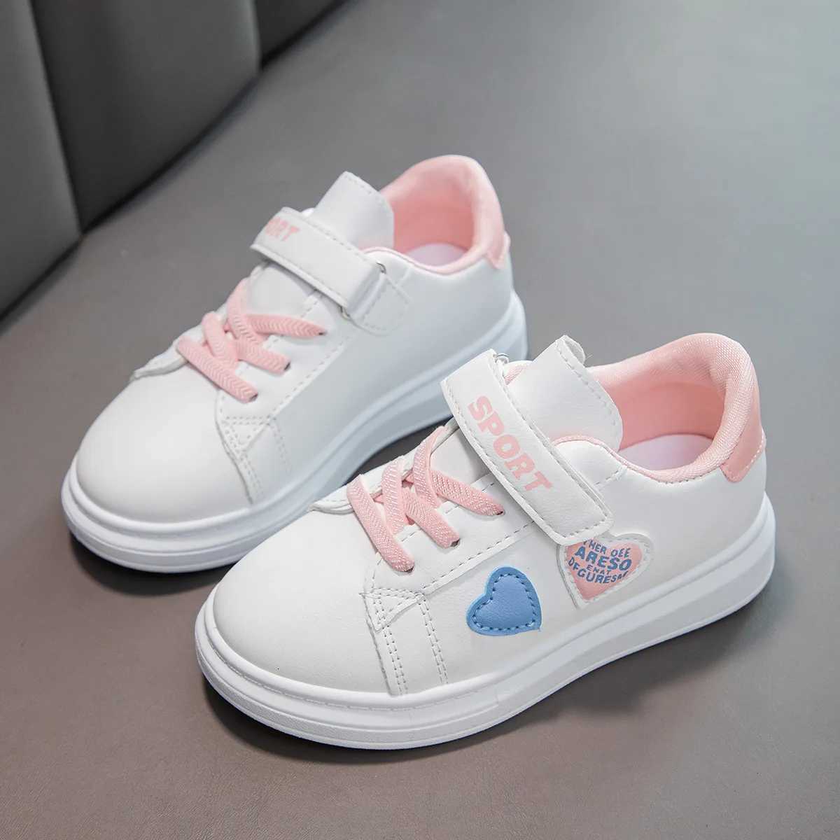 2025 New Spring Autumn Girls White Sneakers Korean Style Versatile Kids Sports Shoes Casual Shoes for Little GirlsW251121