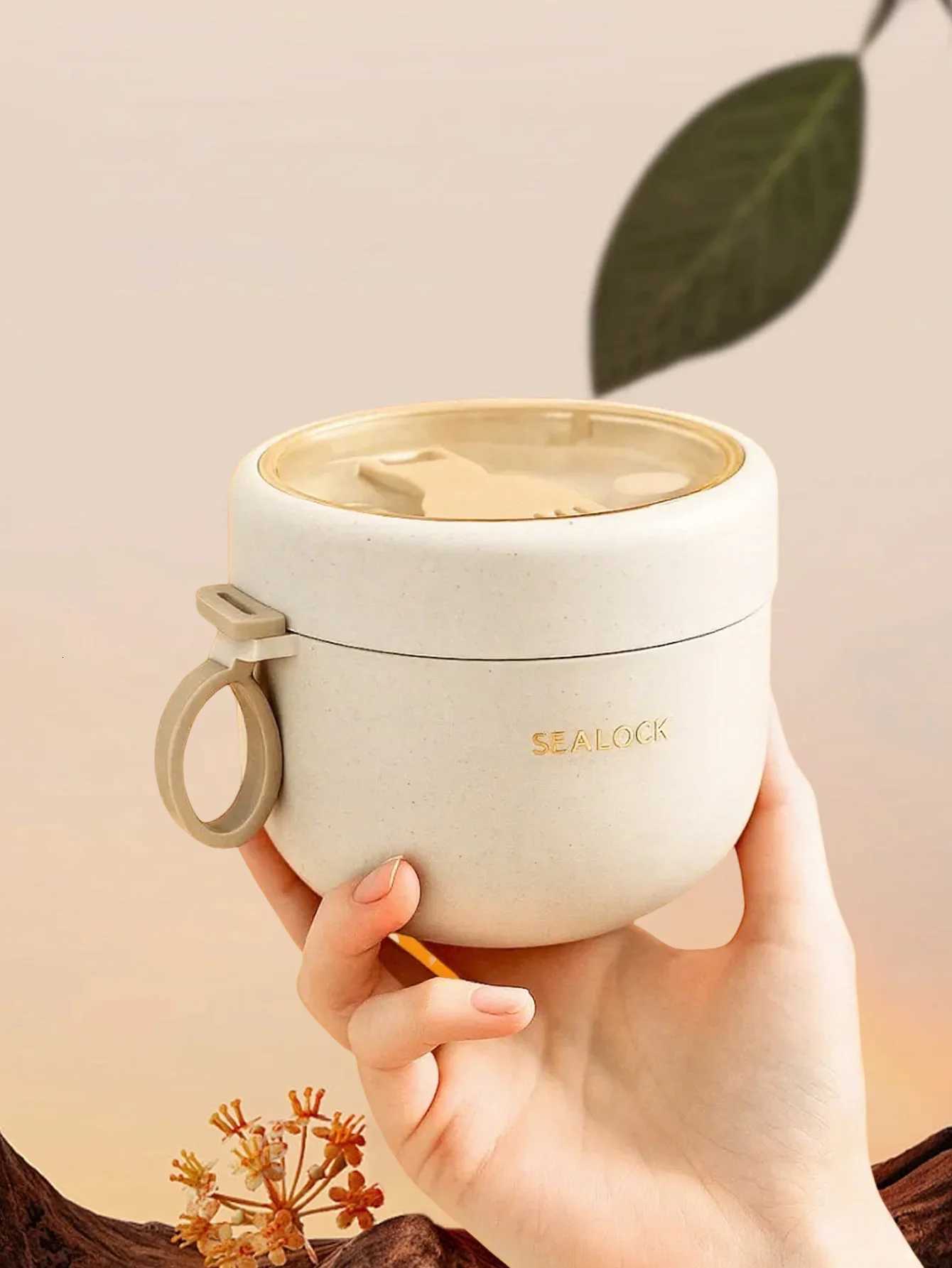 600ml Stainless Steel PP Material Simple Soup Cup Lunch Box Eco-Friendly Portable Food ContainerM251121