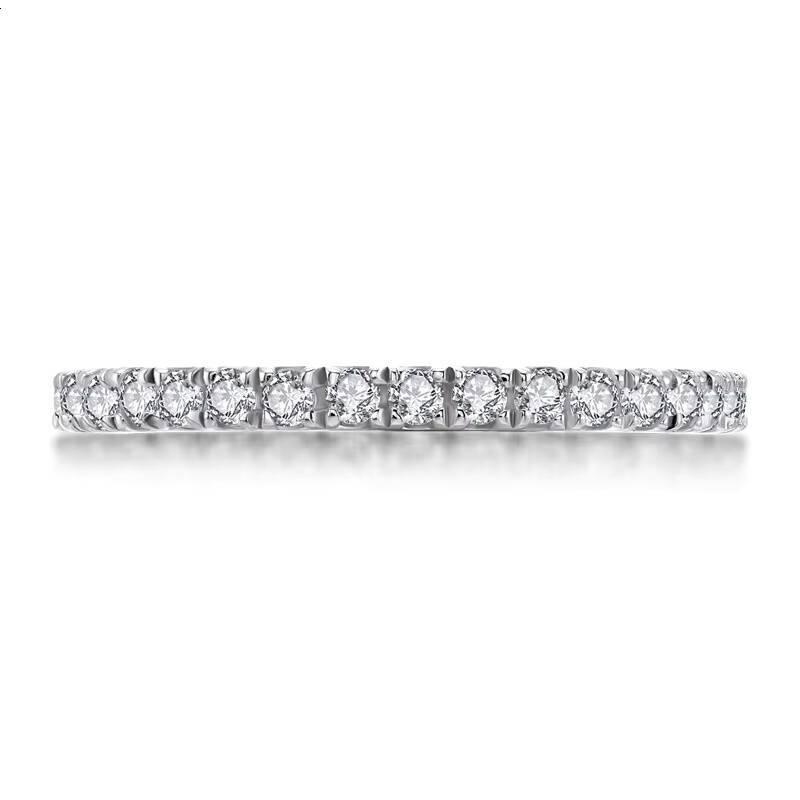 High Quality Eternity Moissanite S925 Sterling silver Jewelry Wedding Band Ring Stackable 20MM Full Eternity Ring