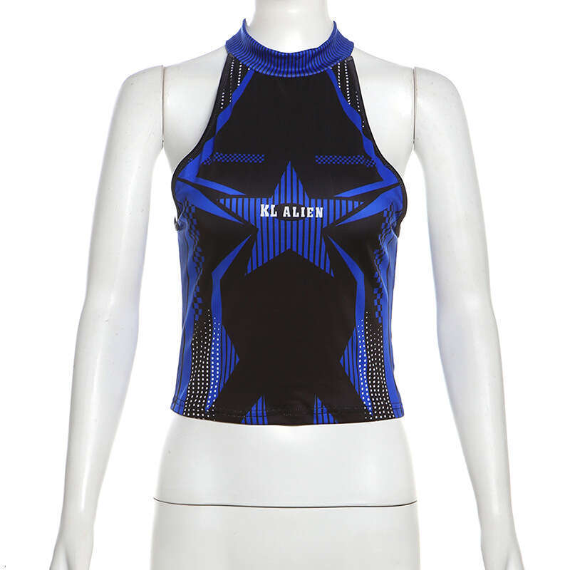 hoodie Women's Wear Autumn New Women's Fashion Trend Letter Print Hanging Neck Sleeveless Slim Fit Short Vest jacket