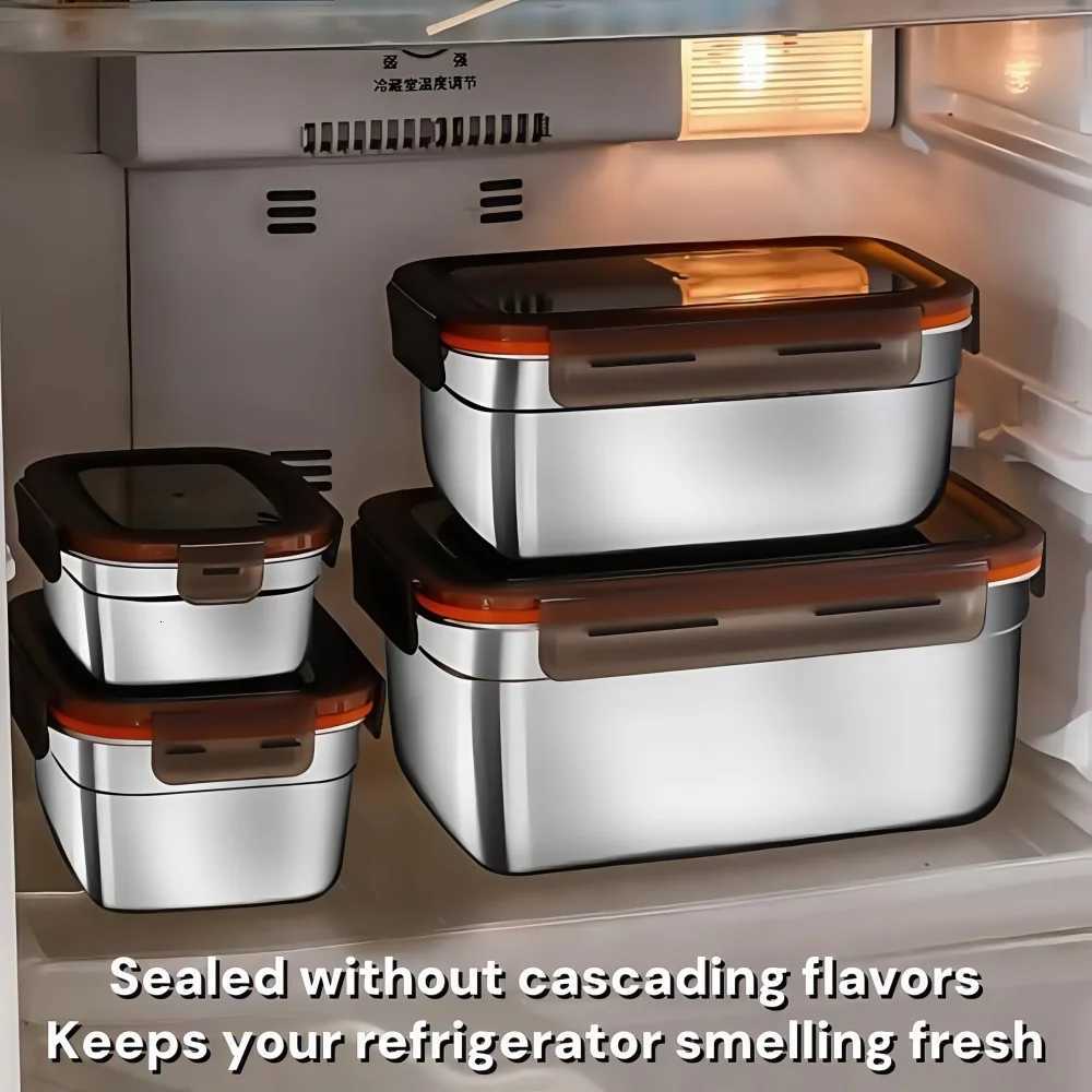 Bento Lunch Boxes adultsKitchen Organizers Camping Airtight Lunchbox Food Side Dish Taper Meal Prep Storage ContainersM251121