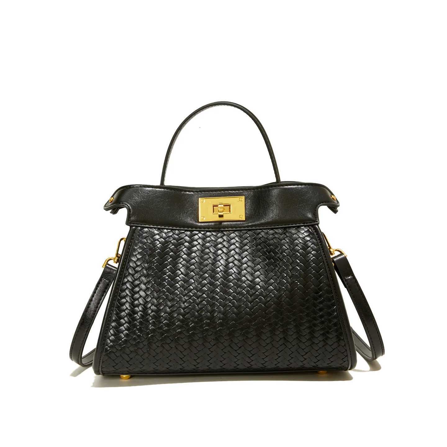 Shoder Bag Handbag Messenger Bag Simple and Fiable Rhbus Woven Pattern Wens Bag Texture Y251121