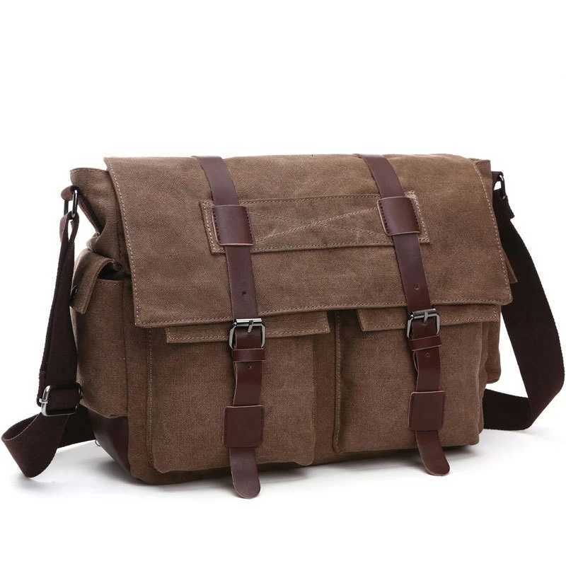 Fashion Canvas Men Business Messenger Bags for Men Shoder Bag Vintage Canvas Crossbody Pack Casual Off Travel Bag Y251121