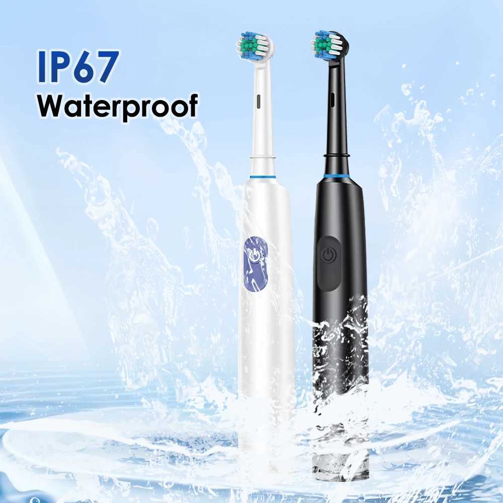 Rotating Electric Toothbrush for Adult Teeth whitening Teeth Brushes 3D head soft brush Rechargeable 5 Modes Electric Toothbrush C251121