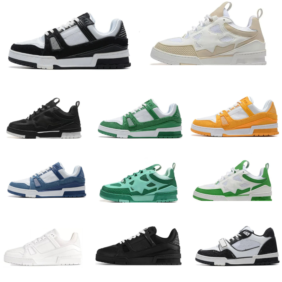 Trainers Low Skate Sneakers Designer Emed Women Men Platform Casual Shoes White Black Green Red Blue Mesh Leather Denim Canvas Luxury Outdoor Brand Jogging Shoes S8