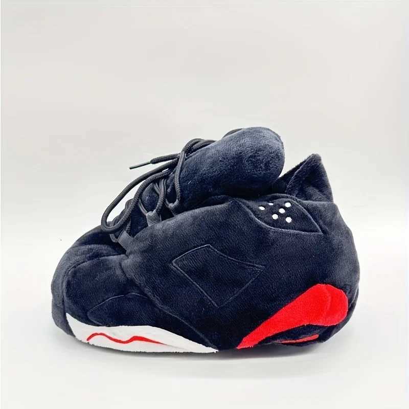 little kids age 1-4 basketball trainer slippers winter warm funny slides indoor slippersW251121