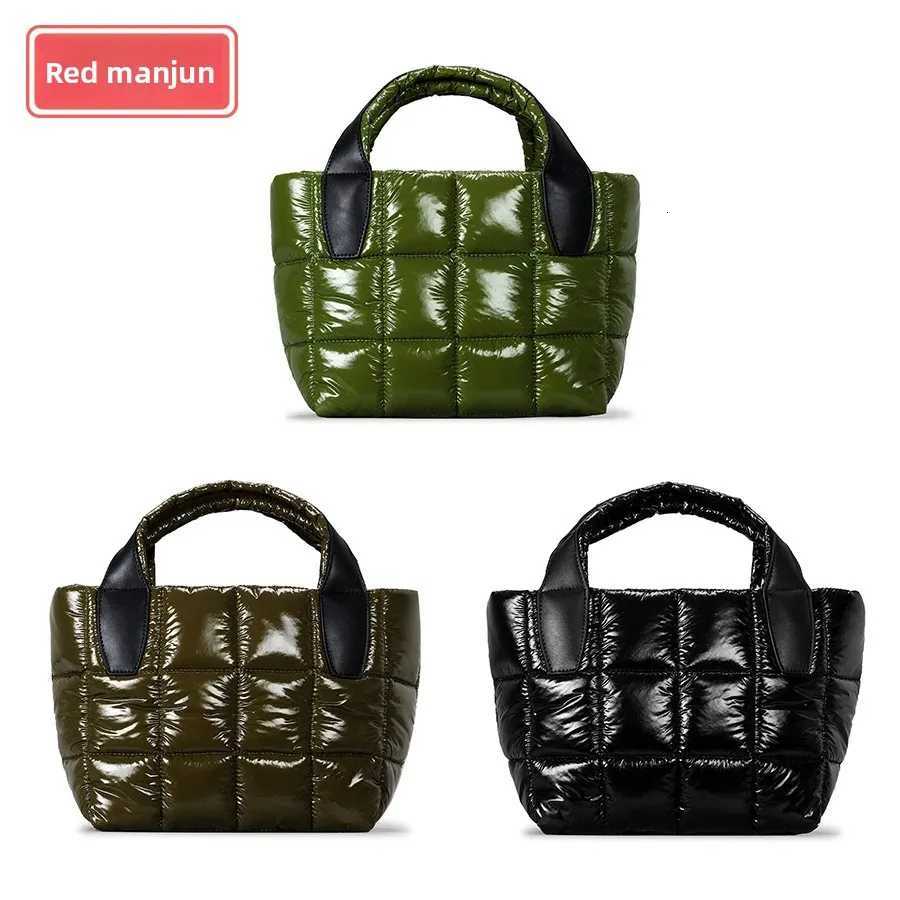 Winter New Puff Pastry Car Sewing Cott down Handbag Casual Crossbody Shoder Bag Wens Work Nyl Tote Bag Polyer Lining Y251121
