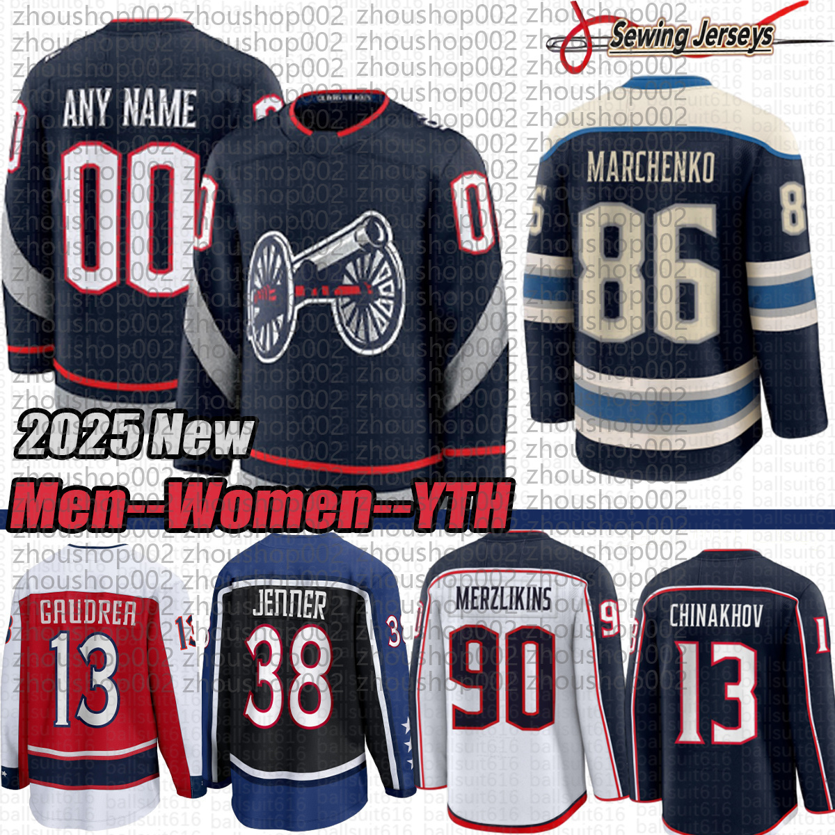 Columbuscity Blue Jackets Jersey Johnny Gaudreau 38 Boone Jenner 23 Sean Monahan Adam Fantilli Kirill Marchenko Johnny Gaudreau Hockey Jerseys
