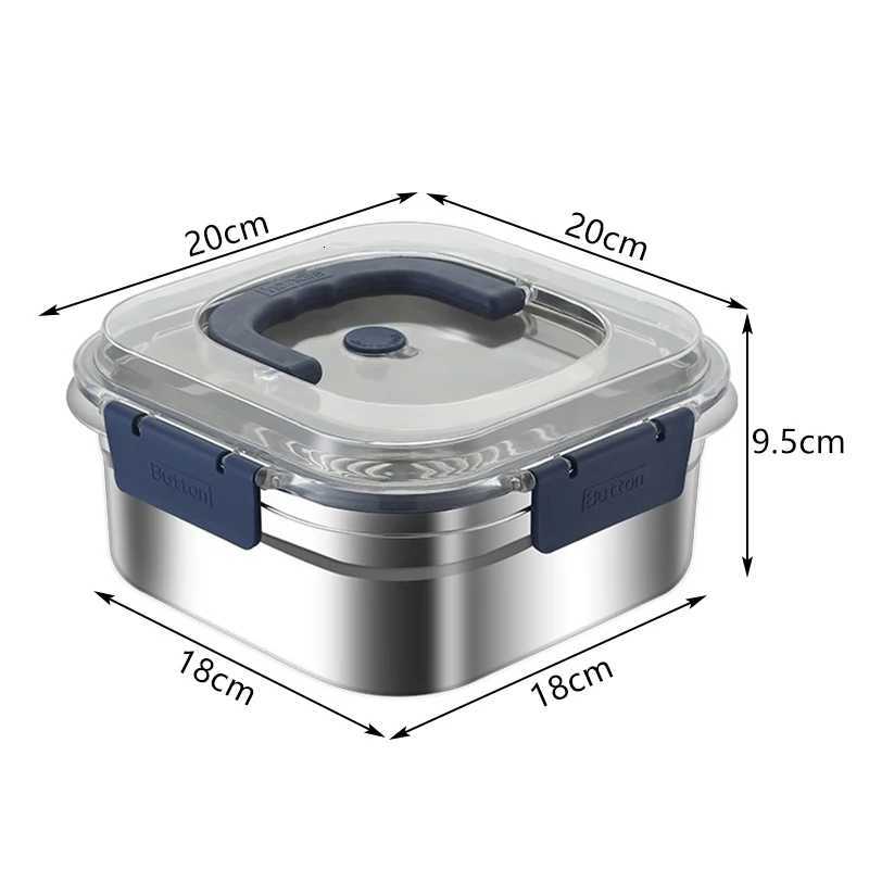 316 Stainless Steel Large Capacity Lunch Box Salad Fruit Food Container Sealed Anti-drip Camping Picnic Box For Fruit Salad FoodM251121