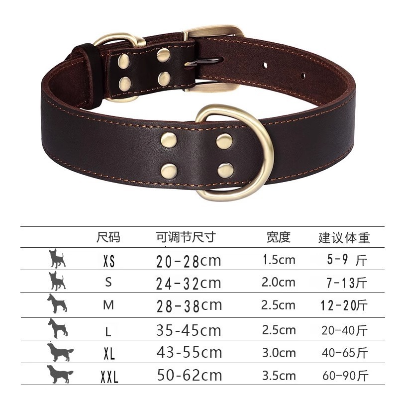 Personalized Dog Collar And Leash Set Real Leather Pet Collars Dogs Walking Lead Leash for Small Large Dogs Pitbull XXS-XL 240921