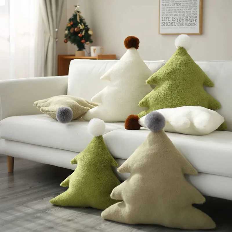 Lamb Wool Christmas Light Luxury Sofa Living Room Cushion Nordic Style C251121