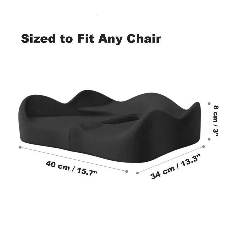 1pc Ergonomic Memory Foam Seat Cushion 3D Support Cushion Washable Polyester Car Office Essentials Comfortable for Long Sitting C251121