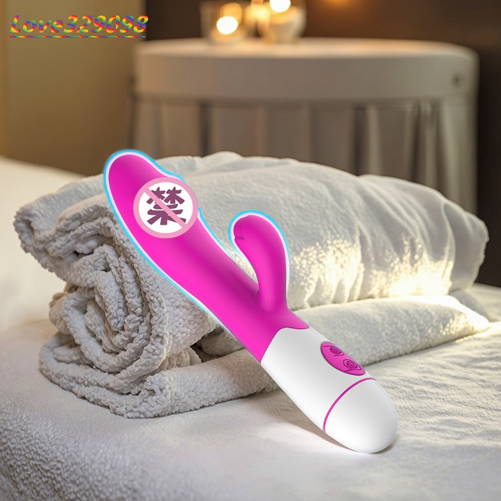 Female G-Spot Mini Adult Massage Equipment Double Shock AV Stick Vibrator with 10 Speed Frequencies Fun Sex Products