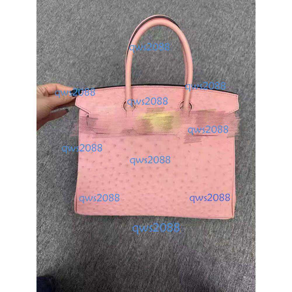 Designer Handbag Genuine Leather Women Pink Ostrich Bag Lady Fashionable Stylish top quality luxurybagxin668