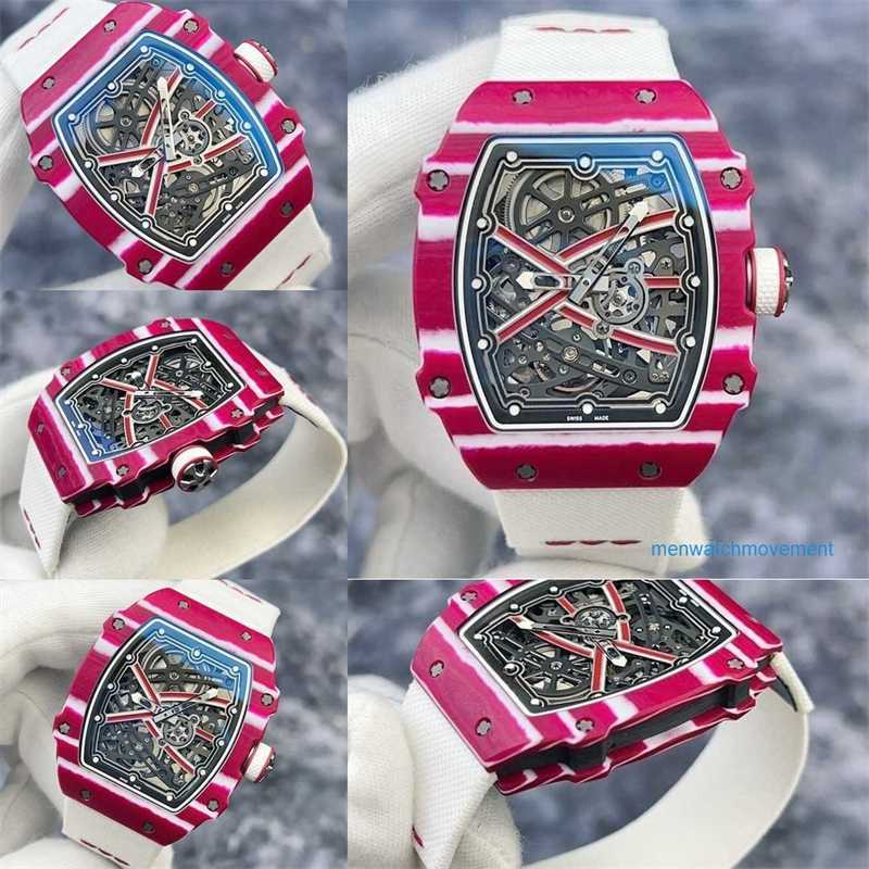 Luxury 67-02 Automatic Watch Chronograph Mens Watches Qatar Ntpt Carbon Fiber Mechanical Hollowed Out Dial for Watches Goodsf89