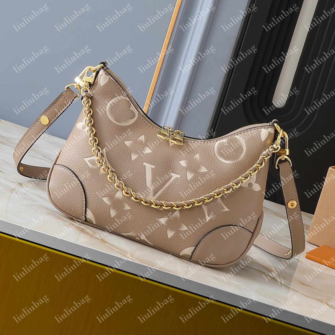 10A Designer Bag Quality Shoulder Bag Leather Handbag Croissant bag Embossed Letters Stylish Buckle outdoors bag Classic Flower Checked Bag hobo purse Wallet D4