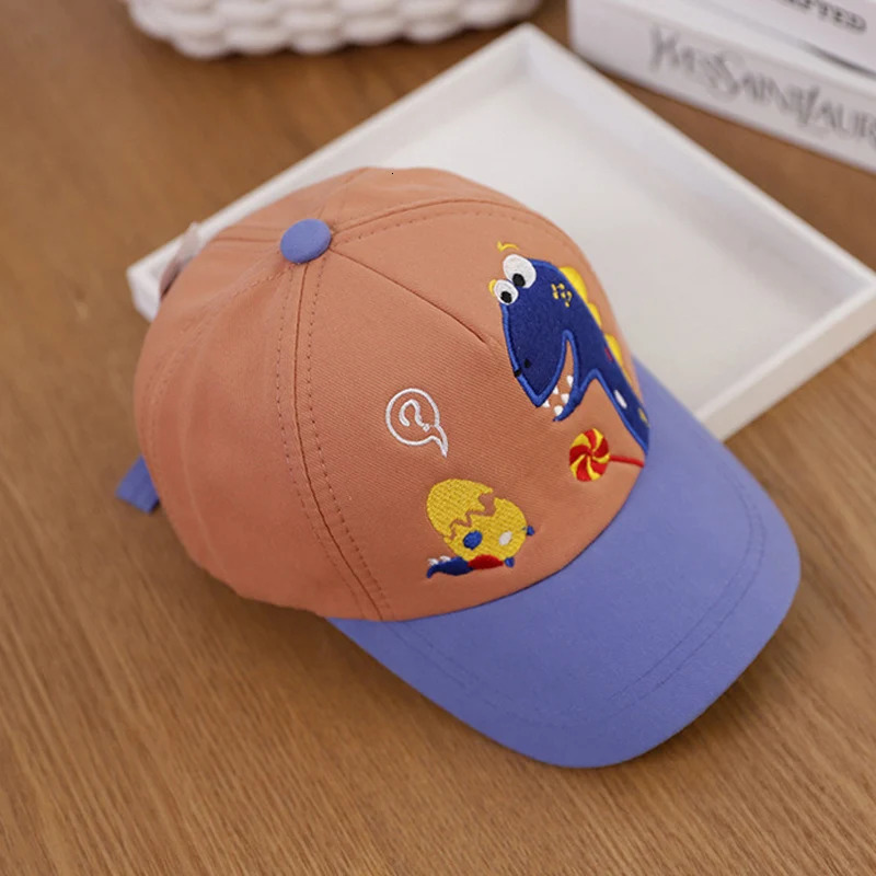 Cartoon Dinosaur Childrens Baseball Hat Cute Boy Sun Pea 28 Year Old Children Duck Tongue Baby Outdoor 250414z