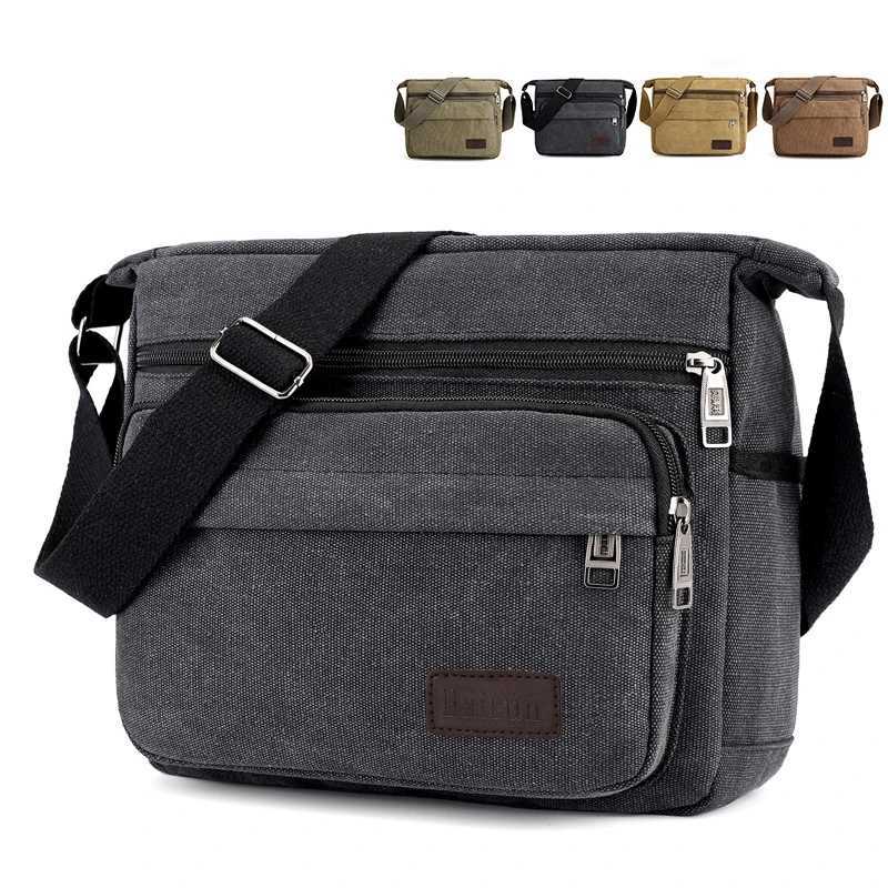 Fashion 1 mens canvas crossbody bag casual travel shoder bag outdoor sports shoder bag with adjustable shoder strap Y251121