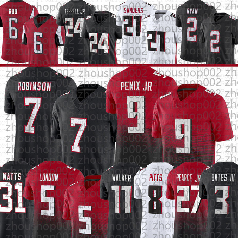 Bijan Robinson Jalon Walker Michael Penix Jr Football Jersey Drake London Kyle Pitts James Pearce Michael Vick Younghoe Koo Jessie Bates Darnell Moone