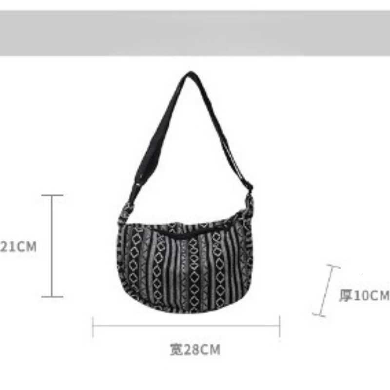 Large Capacity Ethnic-style Shoulder Bag New Trendy Fashion Foldable Crossbody Bag Retro Versatile Single Shoulder Bag for WomenT251121