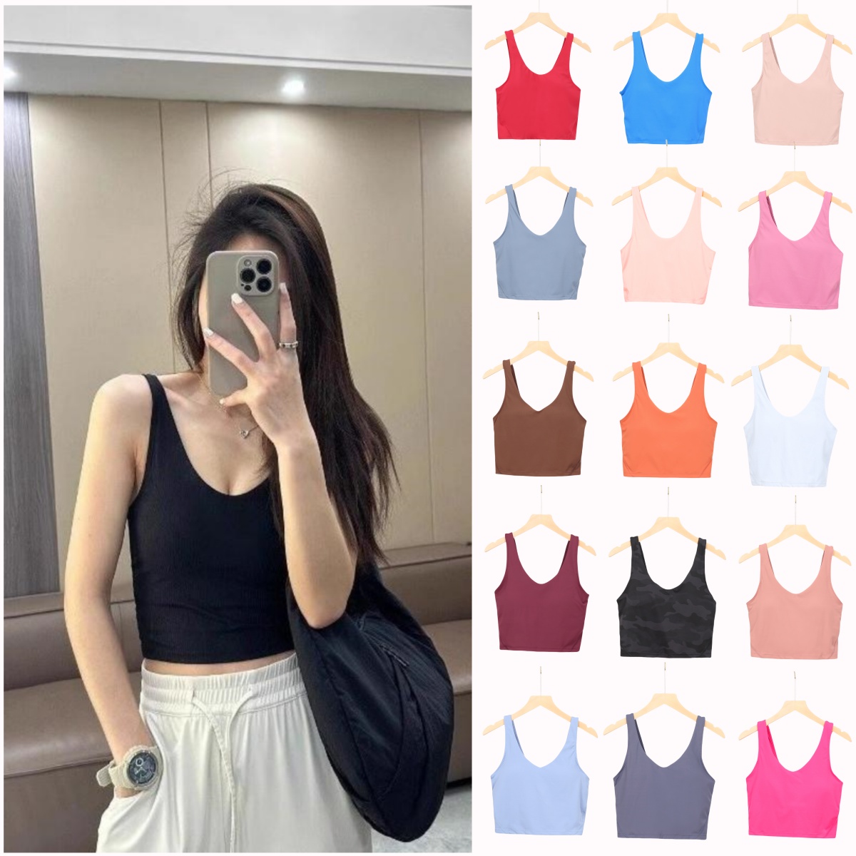 2025 TOP yoga align sports bra Yoga Breathable Sheer Racerback Sports Bra Slim-Fit Outdoor Running Gym Slim Fit Sport Yoga luluity lemonics bra